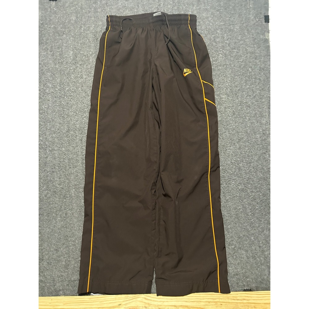 Nike windbreaker pants brown baggy vintage Large striped Y2K mens - Picture 1 of 7